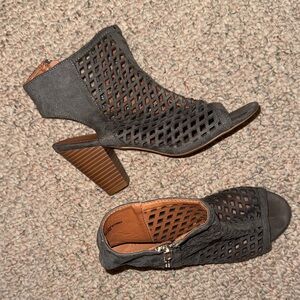 Charlotte Russe Dark Gray Cutout Heels